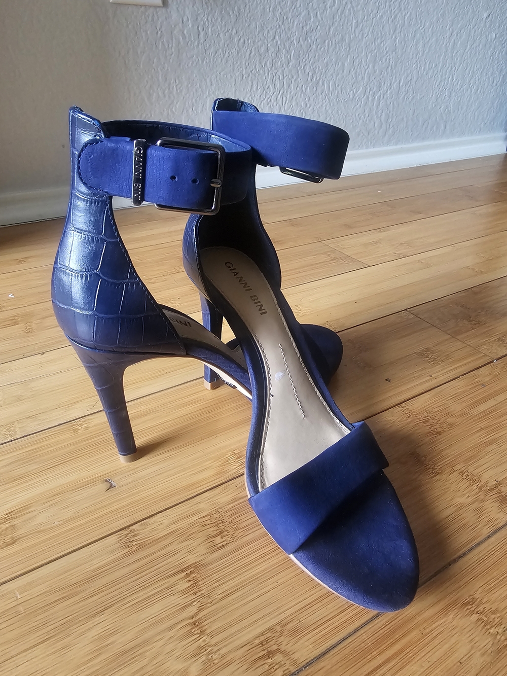 Gianni Bini Royal Blue Ankle Strap Heels